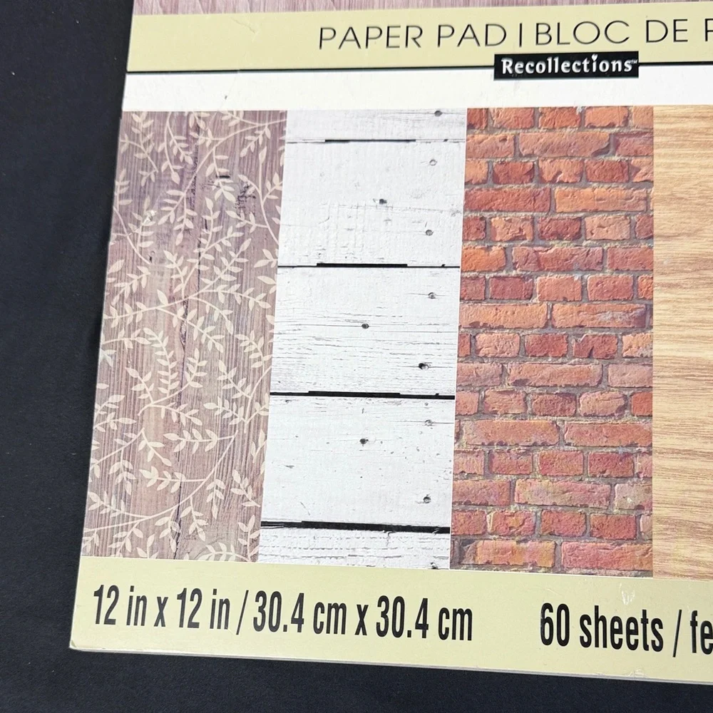 Recollections Paper Pad Farmhouse cardstock 12 x 12 inch acid free 60 sheets